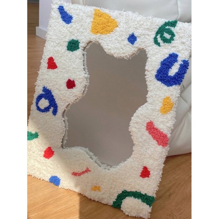 펀치 니들 거울 만들기 수제 패키지 diy 십자수 키트 터프팅 자수 재료 세트 모음