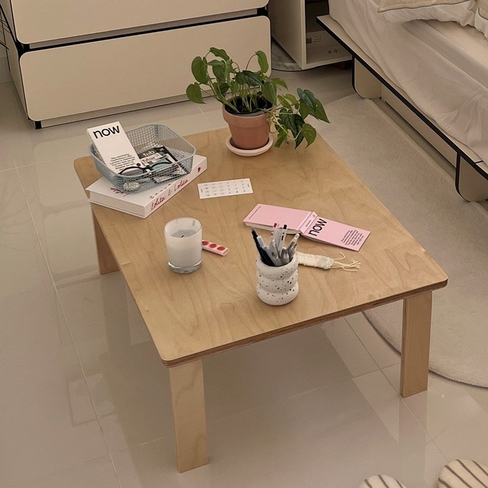 토리 자작원목 좌식 테이블