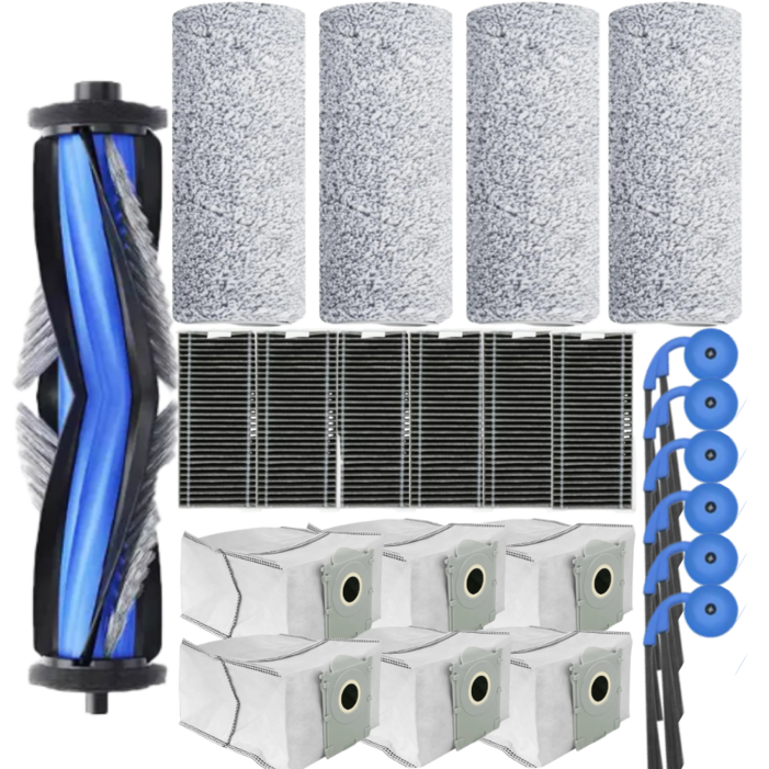 비브랜드 정샘 호환 에코백스 t80 옴니 롤러 4p  먼지봉투 6p  필터 6p  사이드브러시 6p  메인브러시, 1개, 단일상품