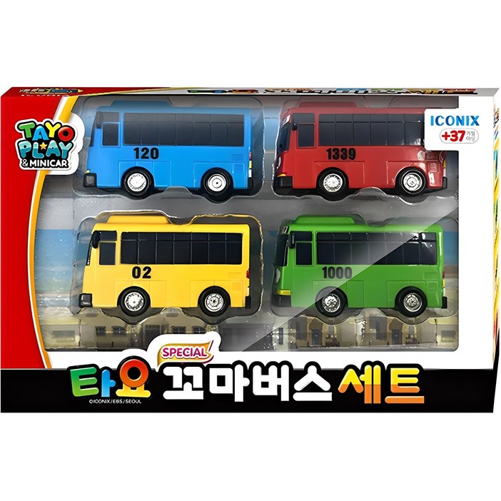 타요 스페셜 꼬마버스 작동완구 4종 세트