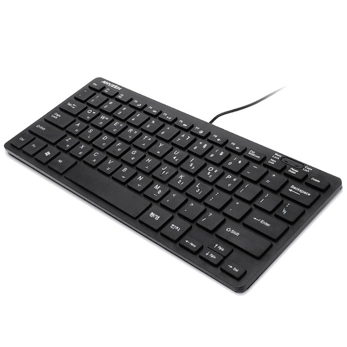 애니젠 USB 미니슬림 유선 텐키리스 키보드 + 키스킨