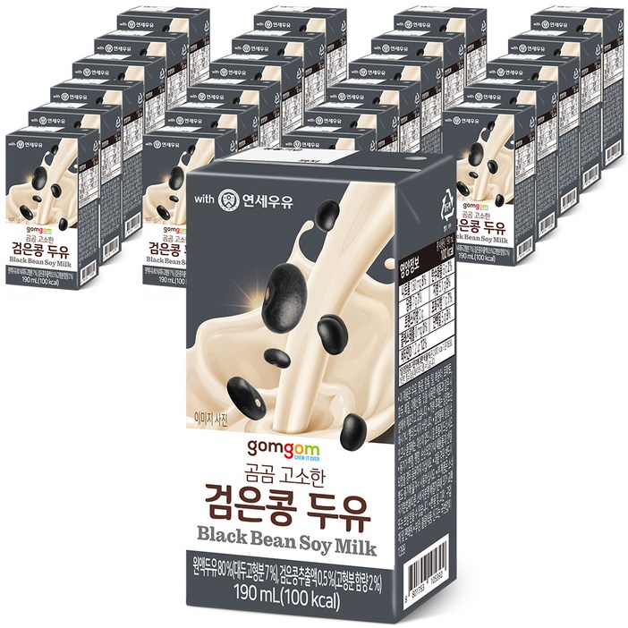 곰곰 고소한 검은콩 두유, 190ml, 24개 곰곰 고소한 검은콩 두유, 190ml, 24개