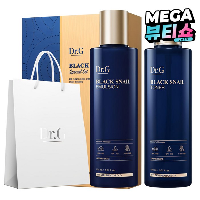 닥터지 블랙 스네일 토너 150ml 에멀전 150ml 스페셜 선물세트, 1세트 닥터지 블랙 스네일 토너 150ml 에멀전 150ml 스페셜 선물세트, 1세트