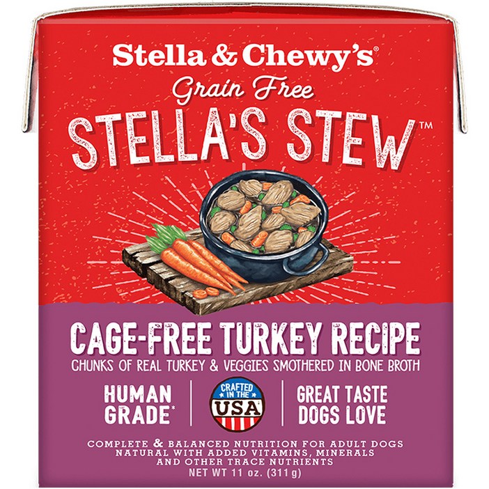 스텔라앤츄이스 어덜트 강아지 케이지 프리 스튜 습식사료