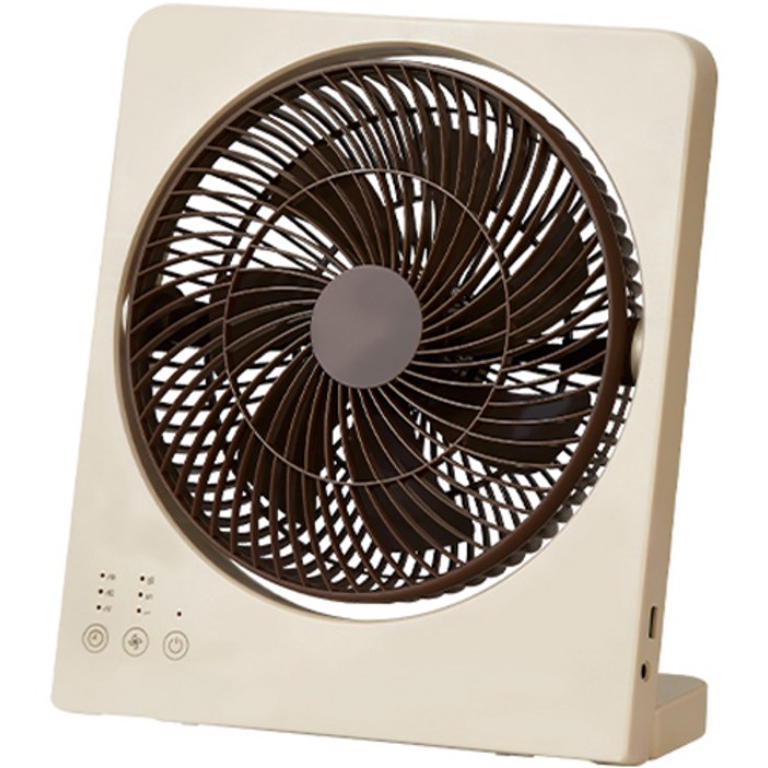 르젠 무선 스퀘어팬 선풍기 LZEF-EMB10, LZEF-EMB10, 베이지 + 브라운