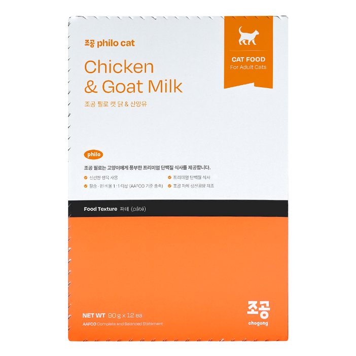 조공 어덜트 필로캣 산양유 습식사료, 닭, 1.08kg, 1개