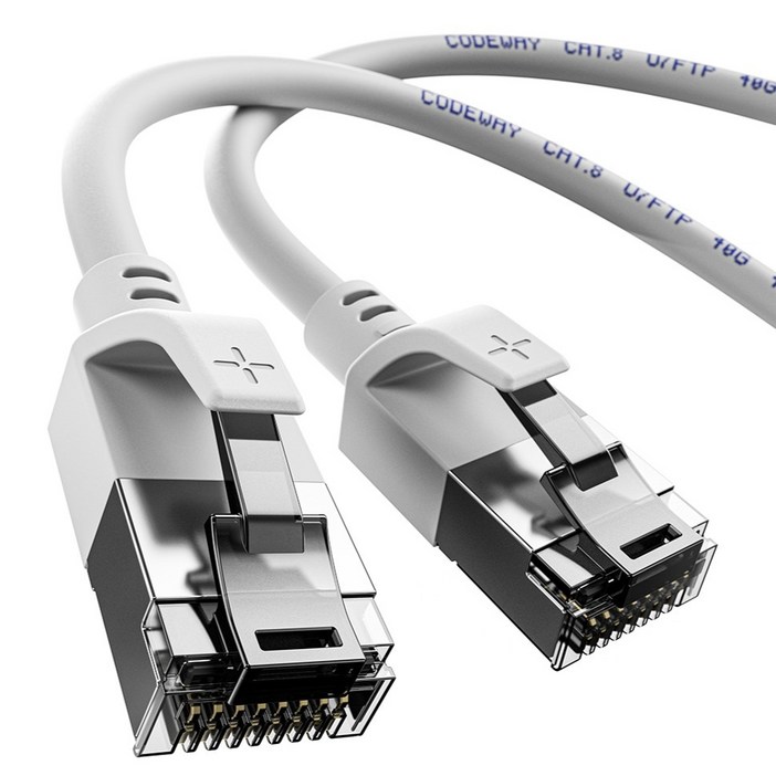 코드웨이 40기가 CAT8 초고속 인터넷 랜선 UFTP 랜케이블, 2m, 1개