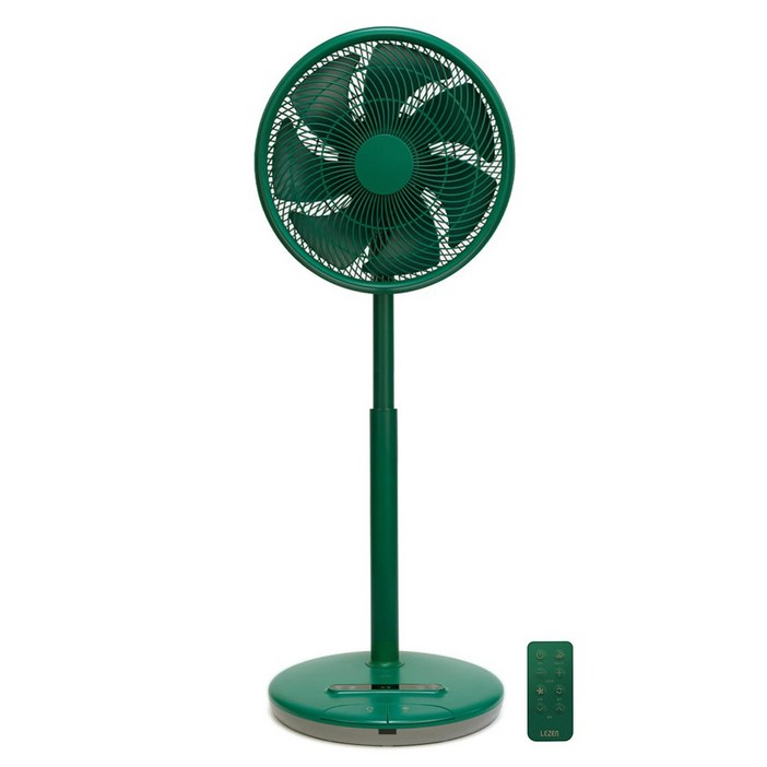 르젠 프리미엄 저소음 BLDC모터 서큘레이터 발터치 리모컨 키높이 선풍기 로얄그린