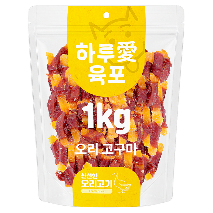 하루애 강아지 육포, 1kg, 1개, 오리고구마