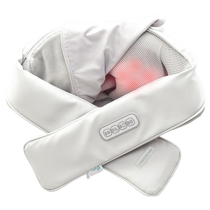 아이오랩 아이넥케어 목 어깨 승모근 허리 온열 안마기, 단일상품, 아이보리