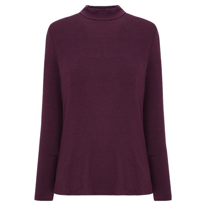 크로커다일레이디 여성용 잔단가라 레이어드 반넥 티셔츠 CLCWUW903