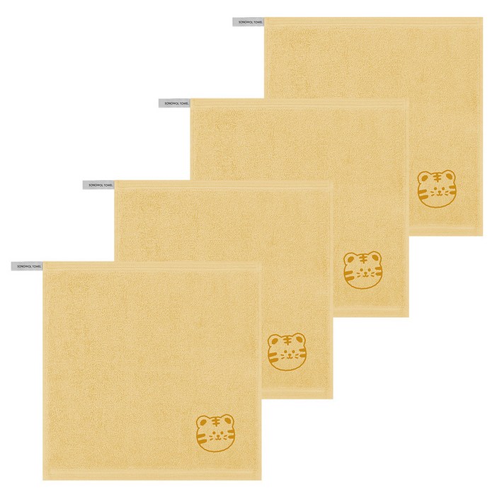 송월타올 컬러 뽀송 동물원 어린이집 고리 수건 핸드타월