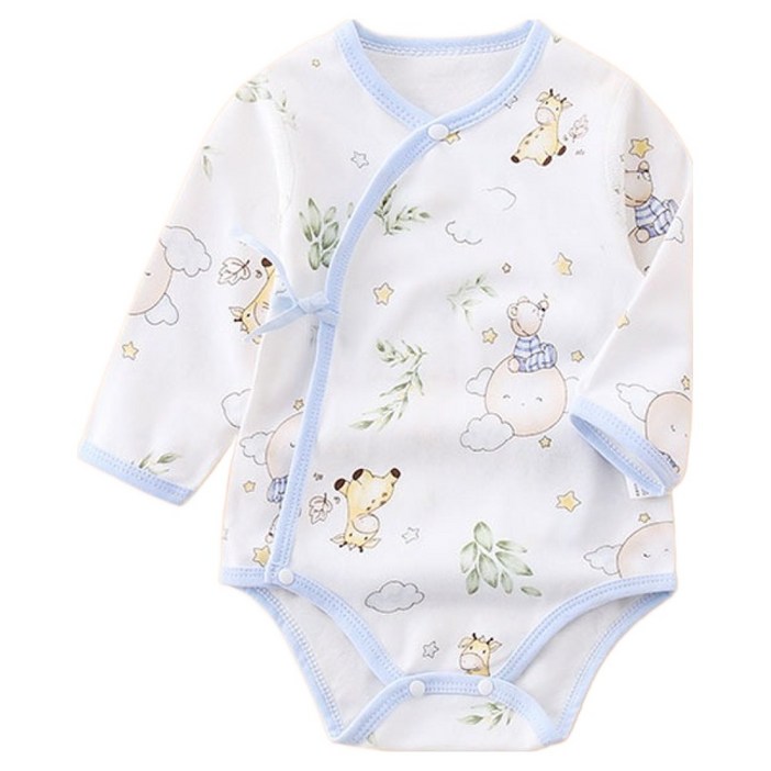 베베니즈 신생아용 순면 패턴 배냇 긴팔 바디수트