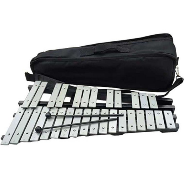 와이든 전문가 악기 성인용 실로폰, 28판 이상, 실버  블랙, 1세트
