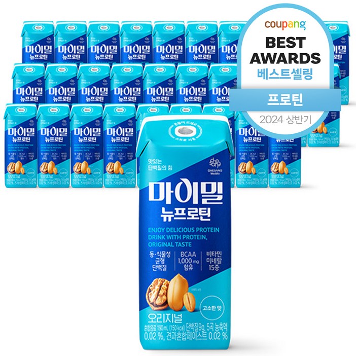 마이밀 뉴프로틴 오리지널 드링크믹스 RTD, 190ml, 30개 마이밀 뉴프로틴 오리지널 드링크믹스 RTD, 190ml, 30개
