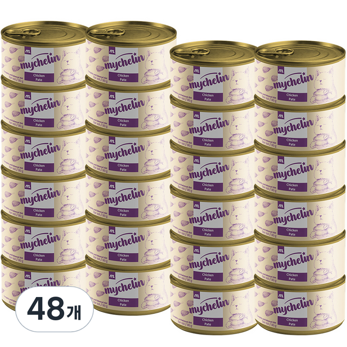마이슐랭 고양이 주식 비프 파테 습식캔, 닭, 80g, 48개 마이슐랭 고양이 주식 비프 파테 습식캔, 닭, 80g, 48개