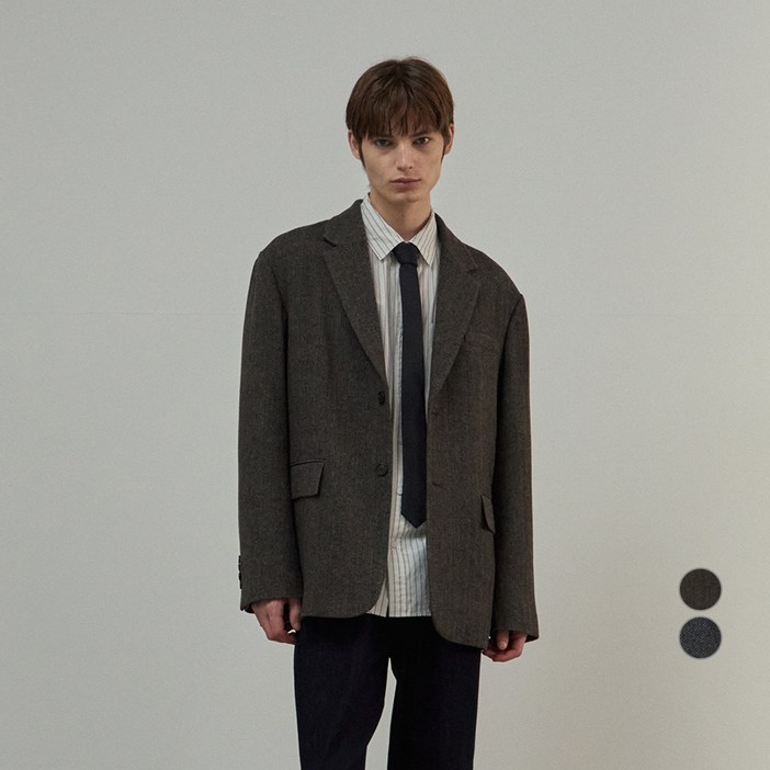마인드브릿지 남성용 헤링본 오버핏자켓 MZJK71A