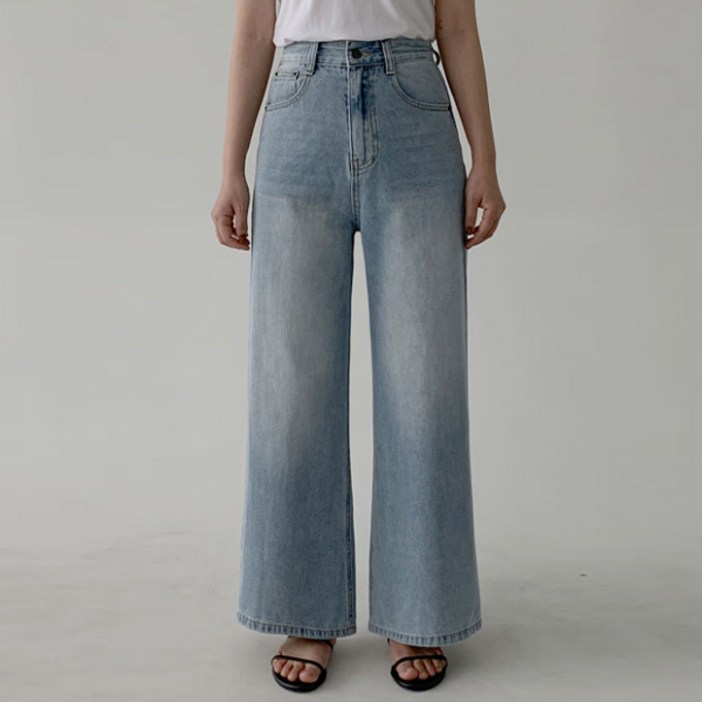 에이와비 여성용 150ver 키작녀 예쁘진 하이부츠컷 와이드 롱팬츠