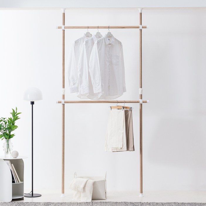 네이프 고정식 H라인 2단 행거 C2000