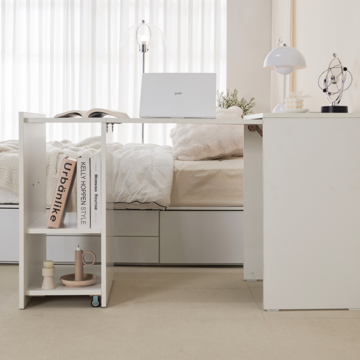 고래가구 니드 시크릿 폴딩 접이식 확장형 책상 방문설치