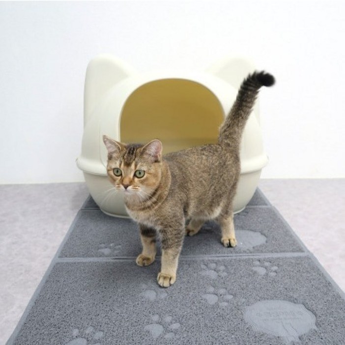 동동이네 고양이 모래매트 세탁기 사용 가능한 고양이 화장실 모래 매트 초슬림 미끄럼 방지 패드 1개