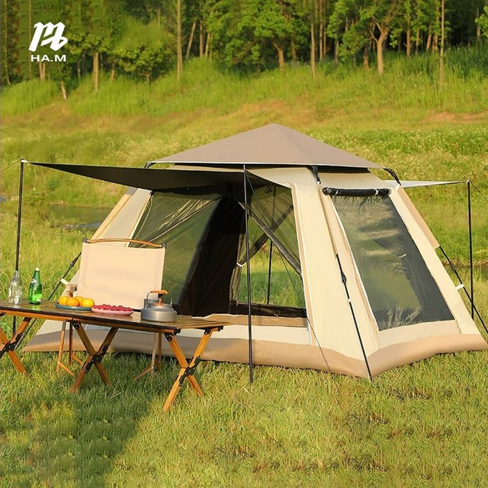 HA.M 휴대용 텐트 방수 차양 야외 캠핑 용품 원터치 자동텐트