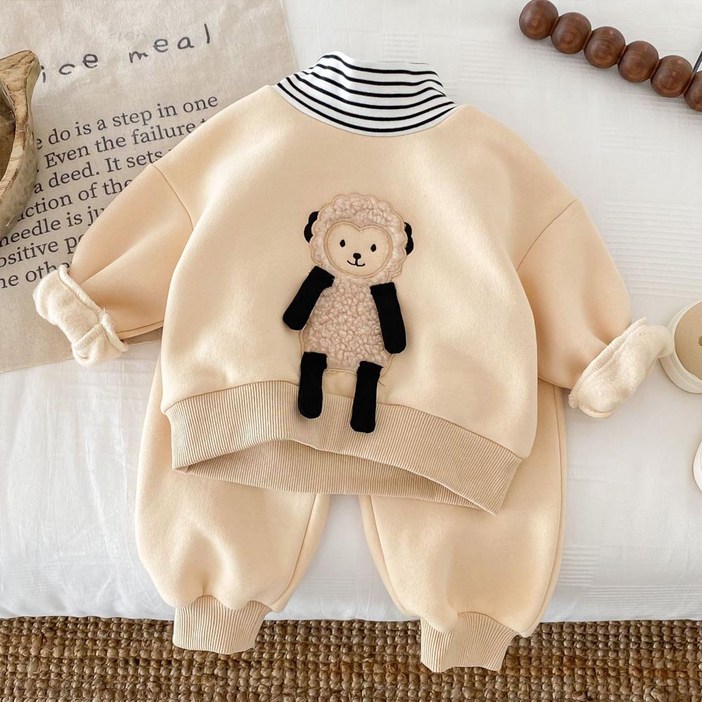 구름위에햇님 겨울 아기기모상하복세트 ST2281401