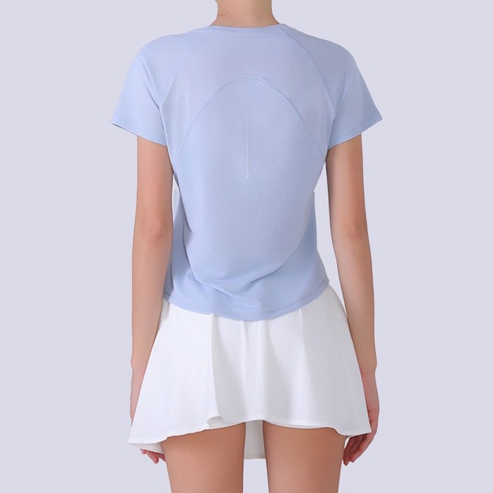 Zebeer 여성 편안한 스포츠 헬스 반팔티 필라테스 상의