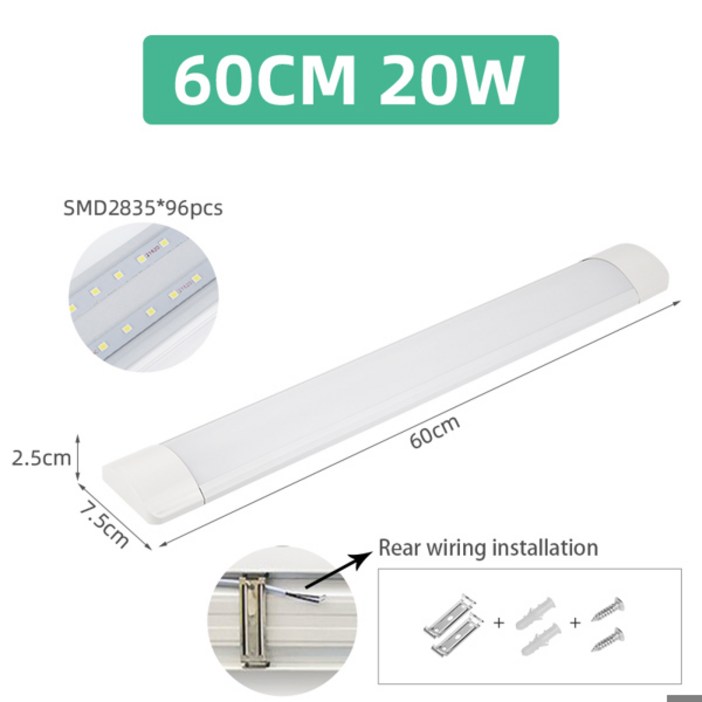 방습 Led 튜브 빛 120cm 사무실 조명 슈퍼 밝은 100W 캐비닛 조명 공장 상점 창고 산업