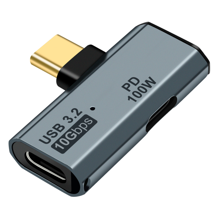 USB C OTG 어댑터, 타입 C 100W PD 충전 USB C - 듀얼 USB C 스플리터, 1개, 회색, 36mm