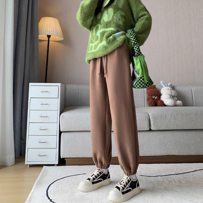 세젠드 여성 기모바지 겨울 조거팬츠 밴딩 키작녀