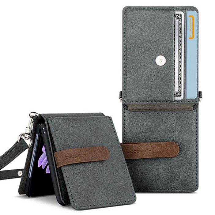 구스페리 월렛 스트랩 가죽 휴대폰 케이스