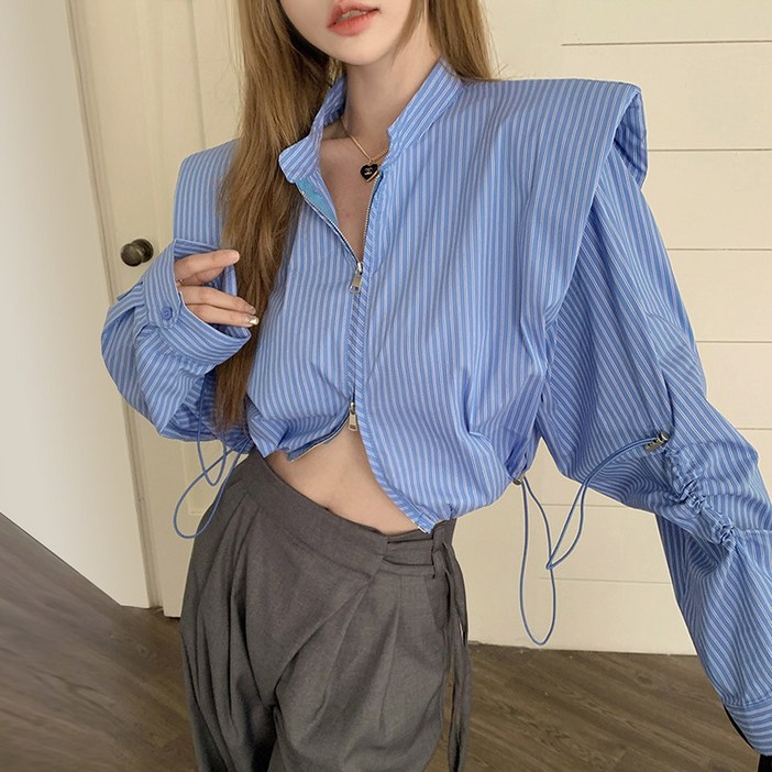 대박난박양 집업 자켓ST. 크롭 블라우스 대박난박양 집업 자켓ST. 크롭 블라우스