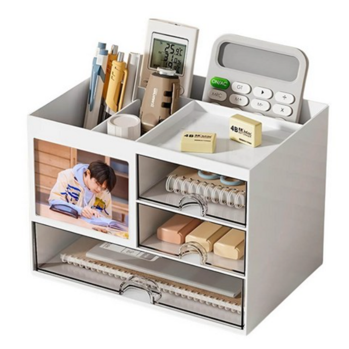 데스클린 다용도 서랍 오거나이저, 01 하얀색, 1세트
