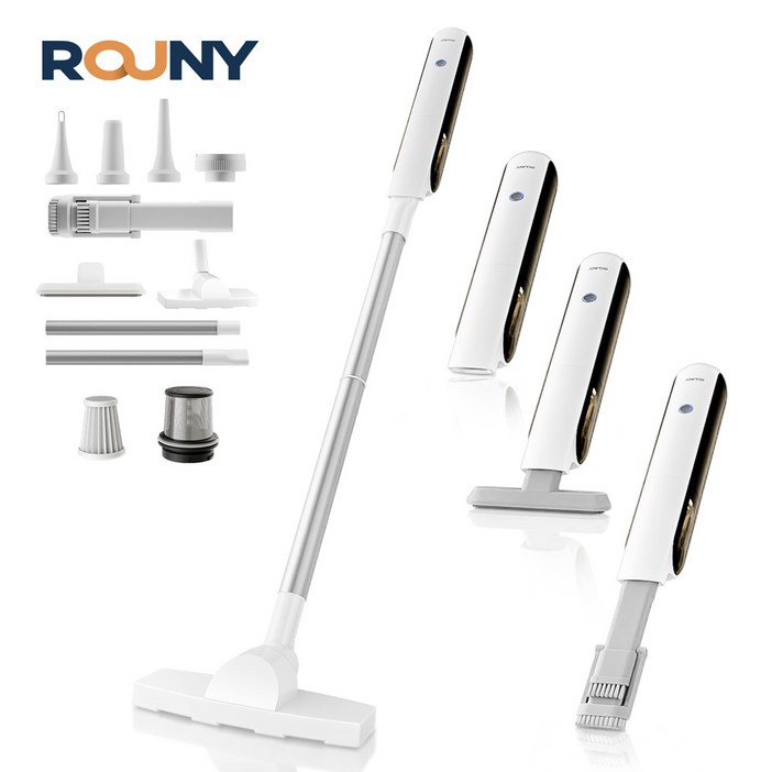 한국A/S ROUNY BLDC모터 다용도 핸디형 5 in 1 무선 진공청소기 먼지 흡입과 바람 부는 겸용 휴대용 청소기 강력 에어건