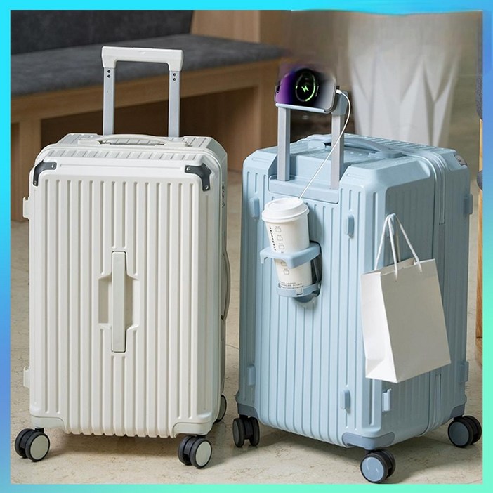 [3년AS] 대형 캐리어 하드 저소음 360도 회전 USB 충전포트 컵홀더 대용량 트렁크 오륜 캐리어 플러스 캐리어