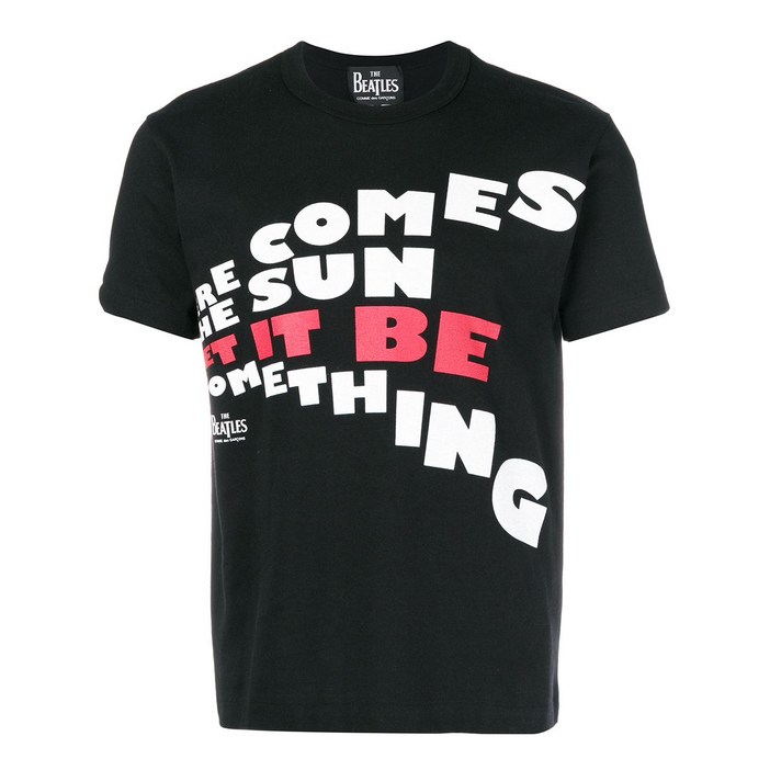 꼼데가르송 Beatles Lyrics 프린트 티셔츠