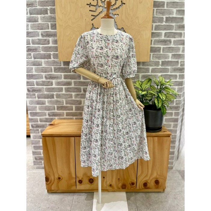 정품매장 레코브 캐주얼 데일리 원피스 잔주름 플라워 원피스LC31D6OP533X