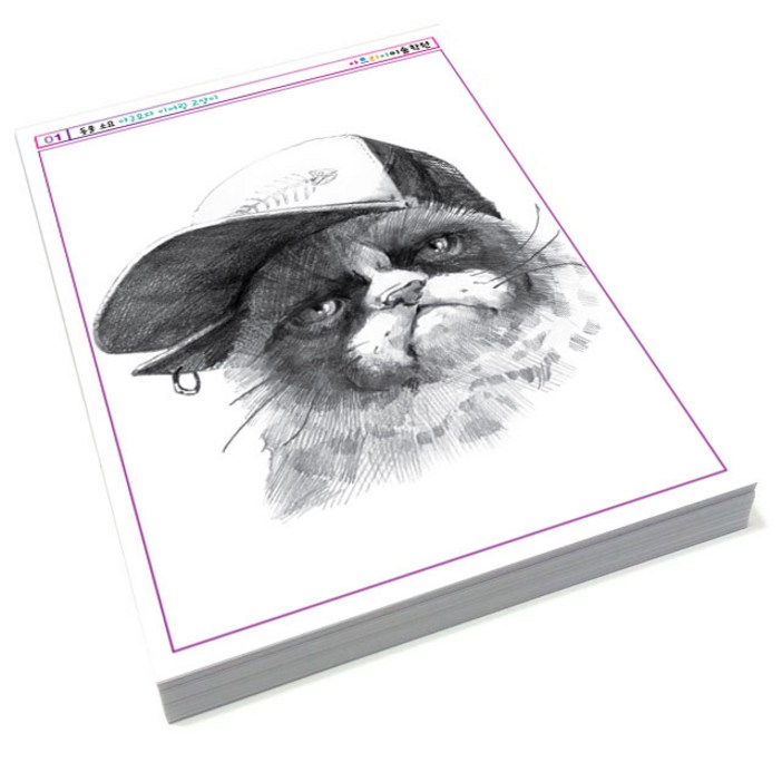 동물 소묘, 동물드로잉, 연필 뎃생, 미술교재