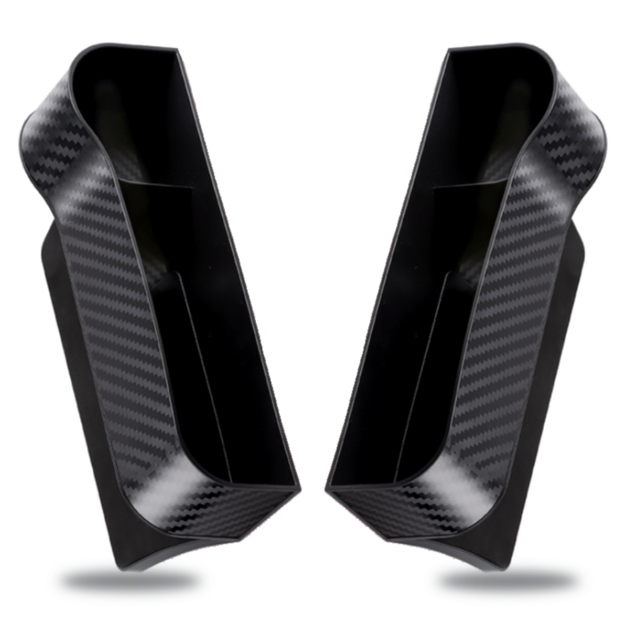 모터핏 차량용 사이드포켓 틈새 수납함 컵홀더 좌우세트, 카본 블랙, 1세트