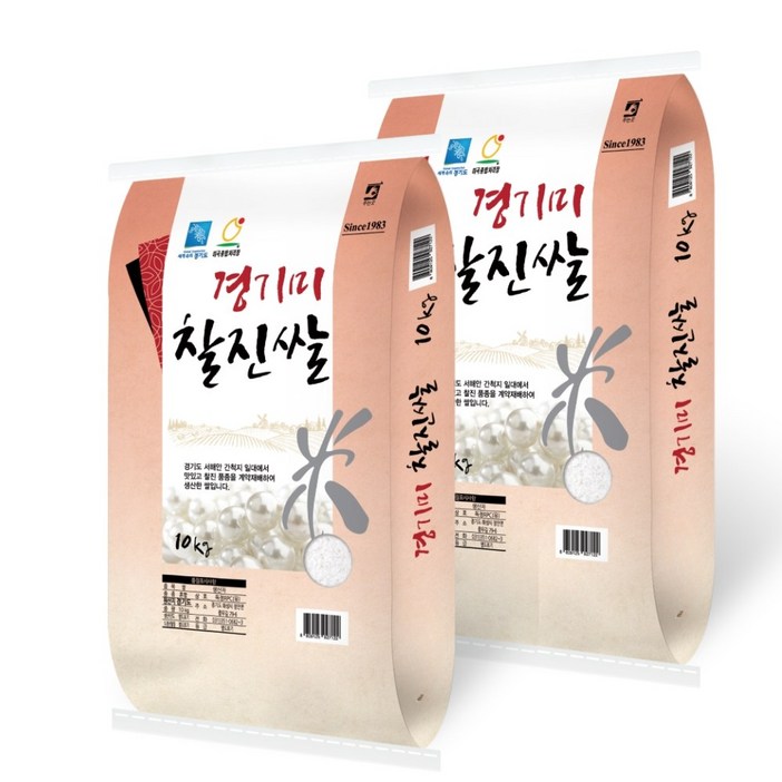 [찰보리 300g 증정] 23년 햅쌀 경기미 찰진쌀 20kg (10kg+10kg) 간척지 쌀 상등급 백진주쌀과 같은 혈통을 잇는 경기쌀 맛있는 쌀 이유식 쌀
