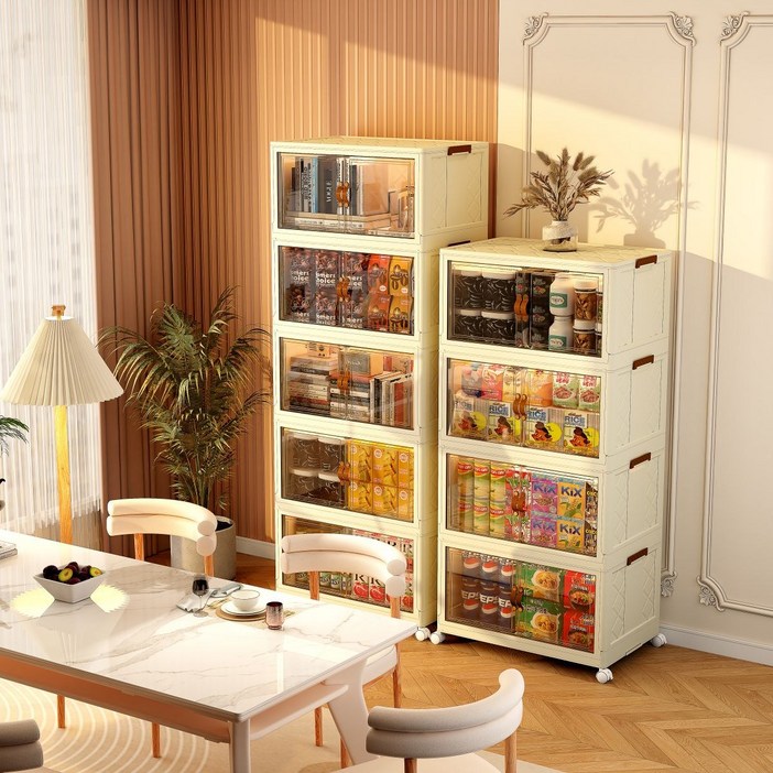 YUUMI 투명 마그네틱 접이식 수납함 - 두꺼운 원단, 대용량 옷 정리