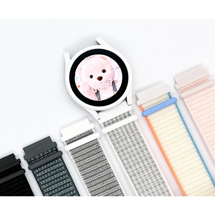 울트라999 갤럭시워치 4 5 6 호환 스포츠루프 스트랩 20mm, 펄핑크, 1개