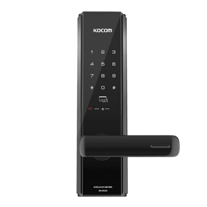 코콤 무타공 현관문 디지털 도어락 KDLNH320비밀번호카드키