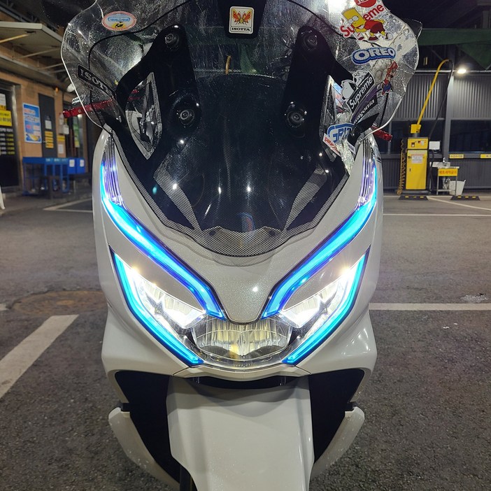 2021 혼다 PCX125 라이트필름 스티커 PCX 21년 튜닝용품 2022년, 딥블루카멜레온, 1개