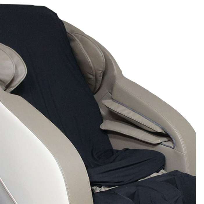 더퍼 국산 안마의자 가죽 천갈이 등판 덮개 등패드커버 좌판 일체형 보풀없는 고급 커버링, 블랙