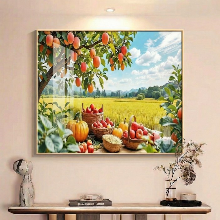 재물, 풍수 모으는 안풍년 사과그림, 풍수 집들이 개장의 선물, 인테리어 그림