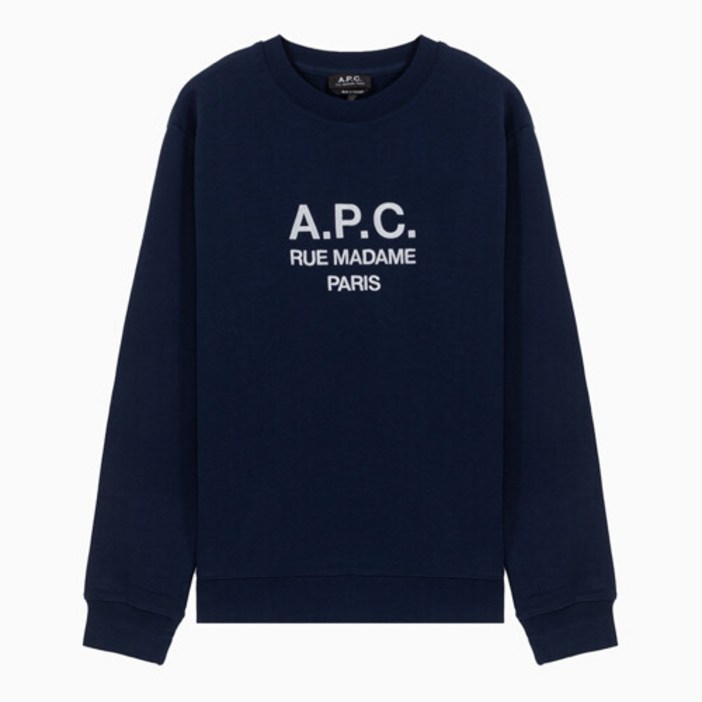 A.P.C.아페쎄 당일 23SS 아페쎄 티나 로고 네이비 맨투맨 COEZD H27500 IAJ A.P.C.아페쎄 당일 23SS 아페쎄 티나 로고 네이비 맨투맨 COEZD H27500 IAJ