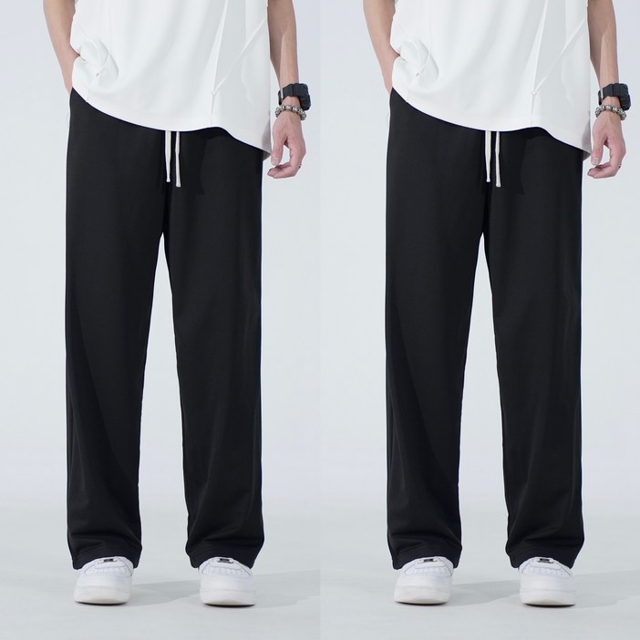 1+1 남자 트레이닝바지 바지 남자 와이드팬츠 베이잉