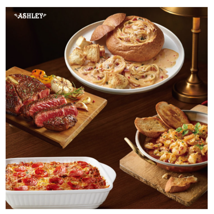 애슐리 홈파티 세트봉골레 크림 빠네감바스 피칸테올라 파히타 총 6인분 크리스마스 기념일 연말파티
